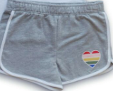 Ideology Little Girls Rainbow Heart Shorts, Size 2T