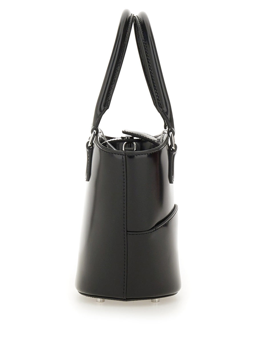 Self-Portrait Women Leather Tote Bag With Charm