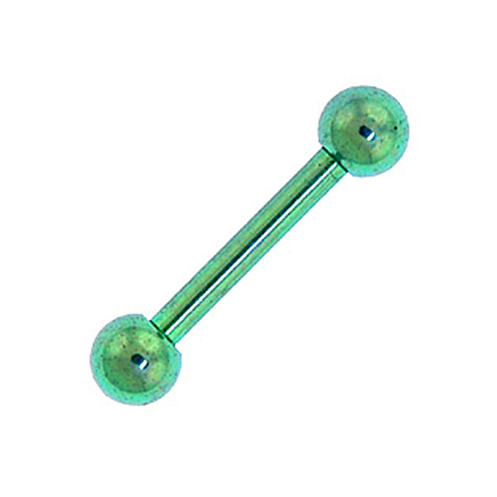 Solid Titanium Green Barbell 5/16-3mm