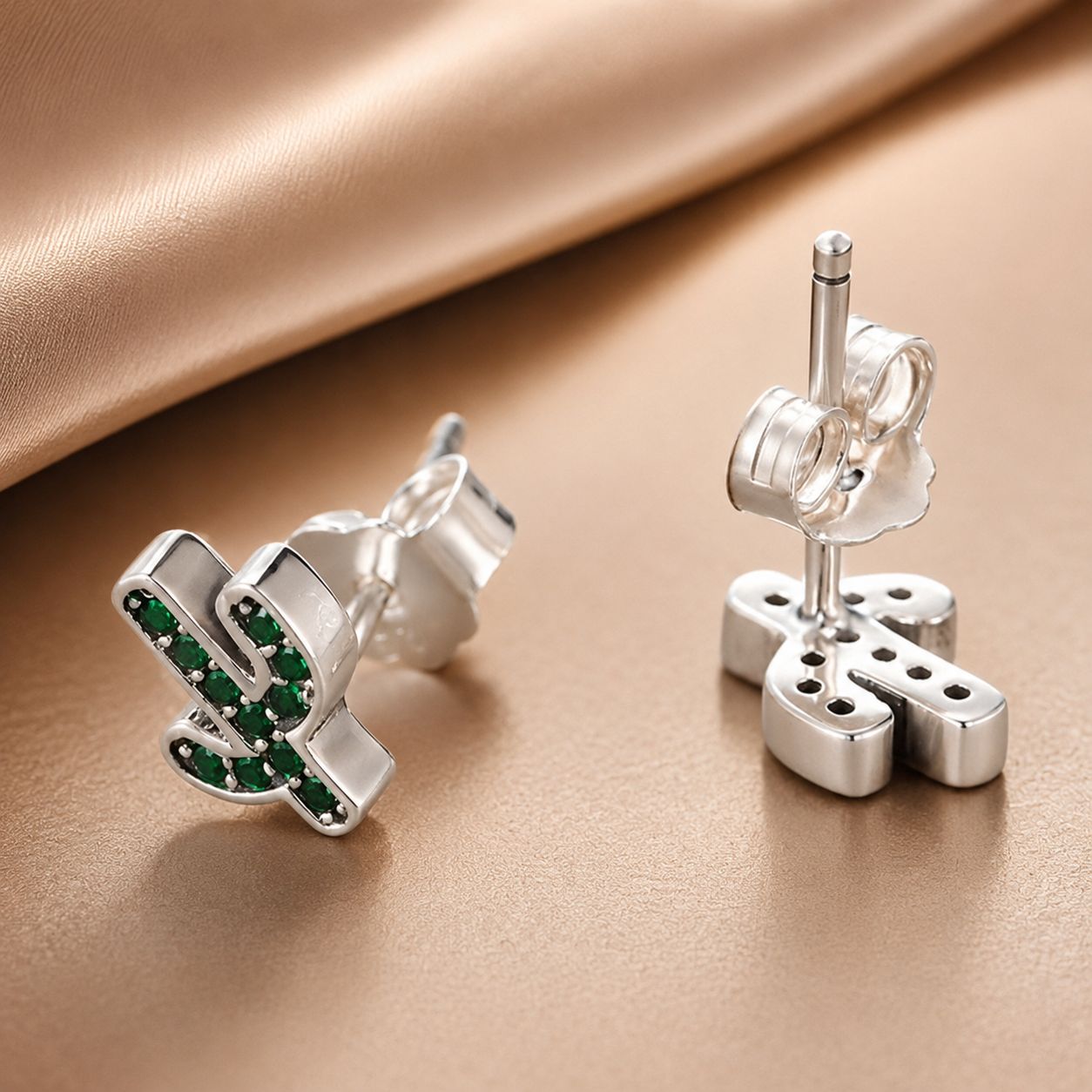 925 Sterling Silver 0.60 Carat Cubic Zirconia Earrings for Women