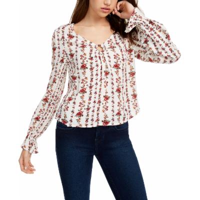 Freshman Juniors Floral-Printed O-Ring Top, Size XL