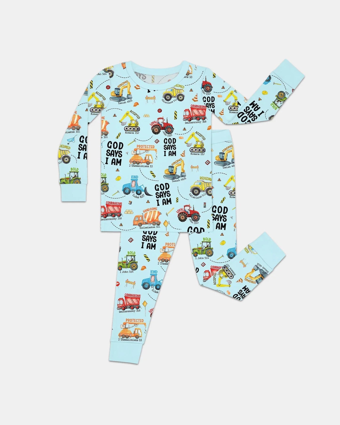 God Says I Am Boy Two Piece Long Sleeve Pajama Set