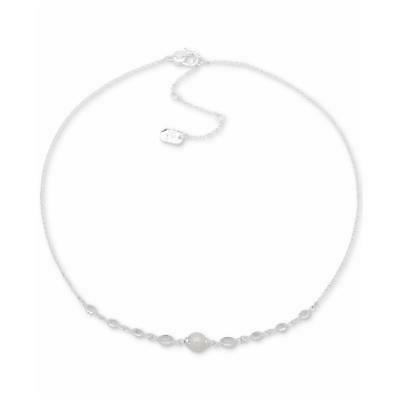 Lauren Ralph Lauren Silver-Tone Crystal and Imitation Pearl Necklace