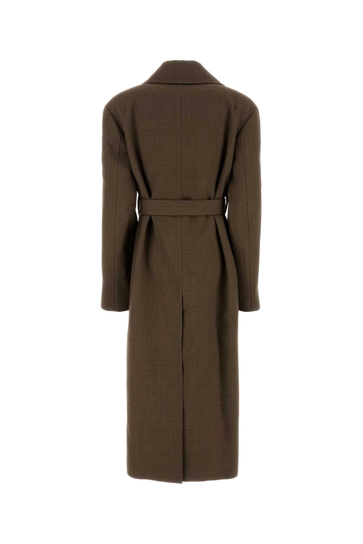 Jil Sander Women Embroidered Wool Blend Coat