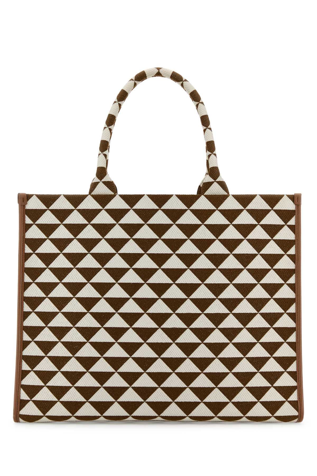 Prada Women Embroidered Fabric Large Symbole Shopping Bag