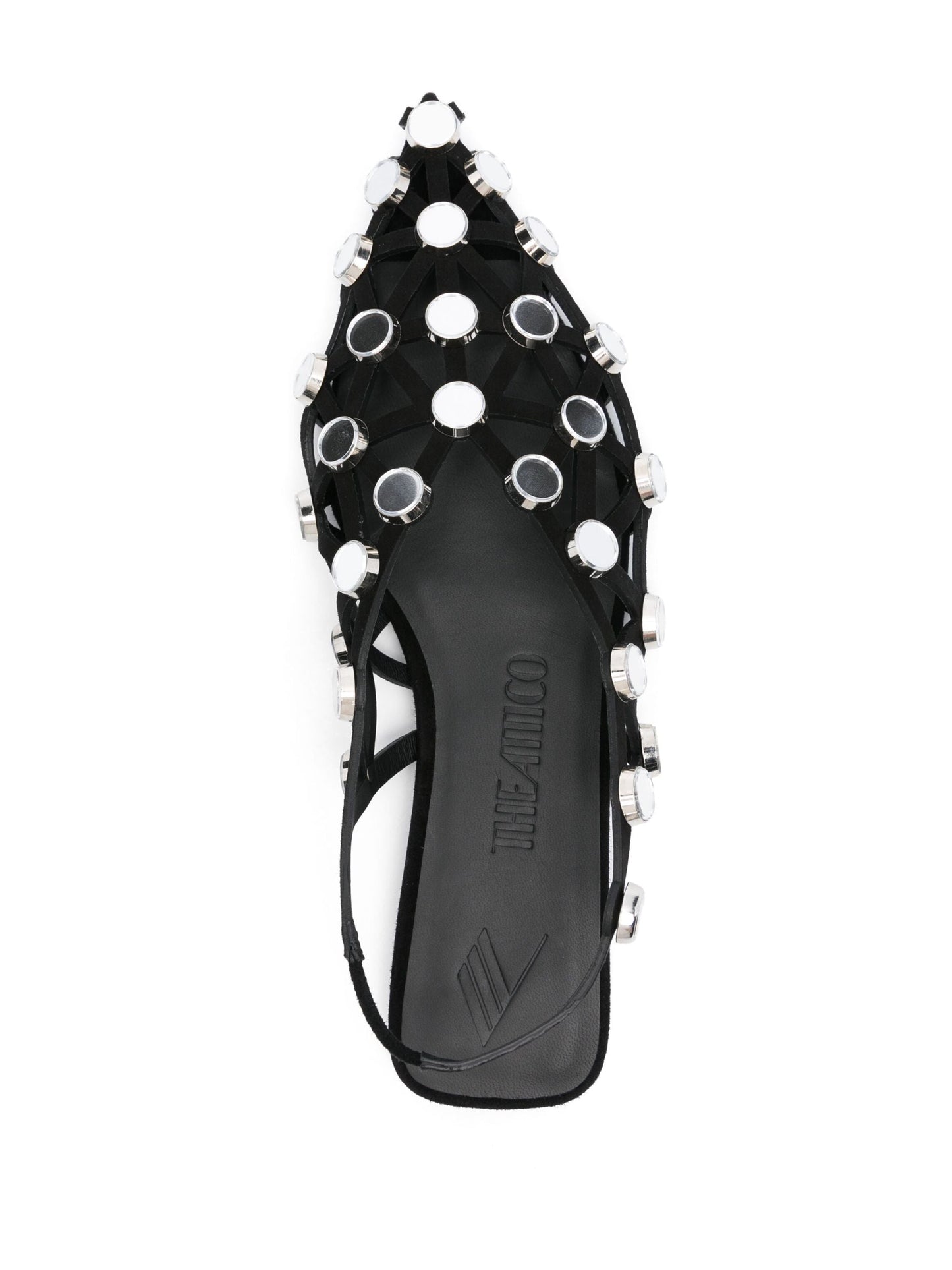 The Attico Women Suede W Workmanship Grid Ballerina