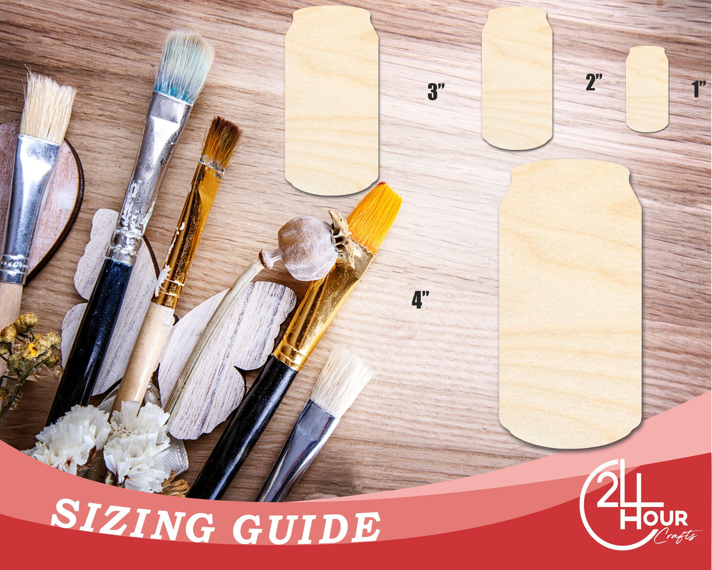 Unfinished Wood Can Shape | DIY Craft Cutout | up to 46" DIY