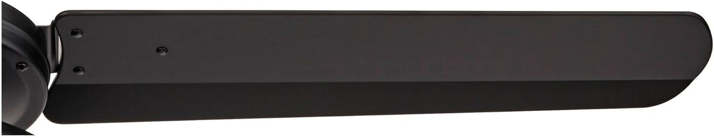Matte Black Ceiling Fan 52 Inch With Integrated LED Remote