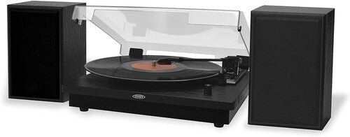 Jensen Jta315 Dual Bt Turntable 20w Speakers Black - Jensen Jta315 Dual Bt Turntable 20w Speakers Black - Turntable