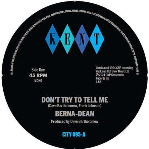 Berna-dean - Don't Try To Tell Me / Laughing On The Outside - Vinyl Record