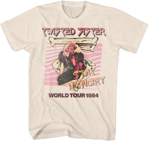 Twisted Sister Stay Hungry Wt 1984 Tshirt Med Ntrl - Twisted Sister Stay Hungry Wt 1984 Tshirt Med Ntrl - Apparel