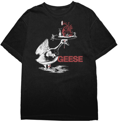 Geese Head On Platter T-shirt Small (black) - Geese Head On Platter T-shirt Small (black) - Apparel