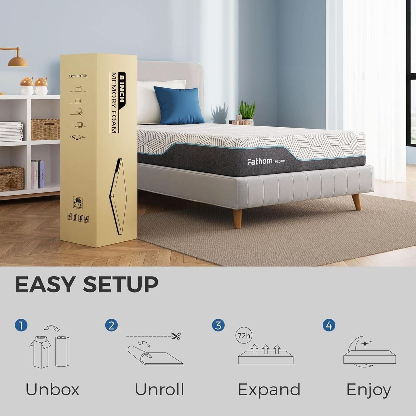 12Inch Gel Memory Foam Queen Mattress Ultra Cooling