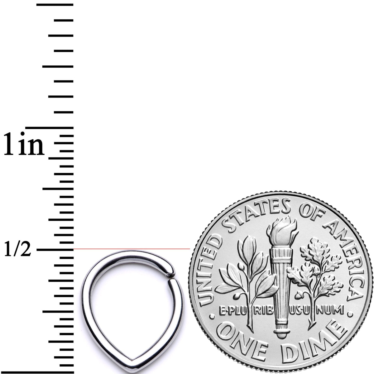 16G 3/8 Teardrop Closure Ring