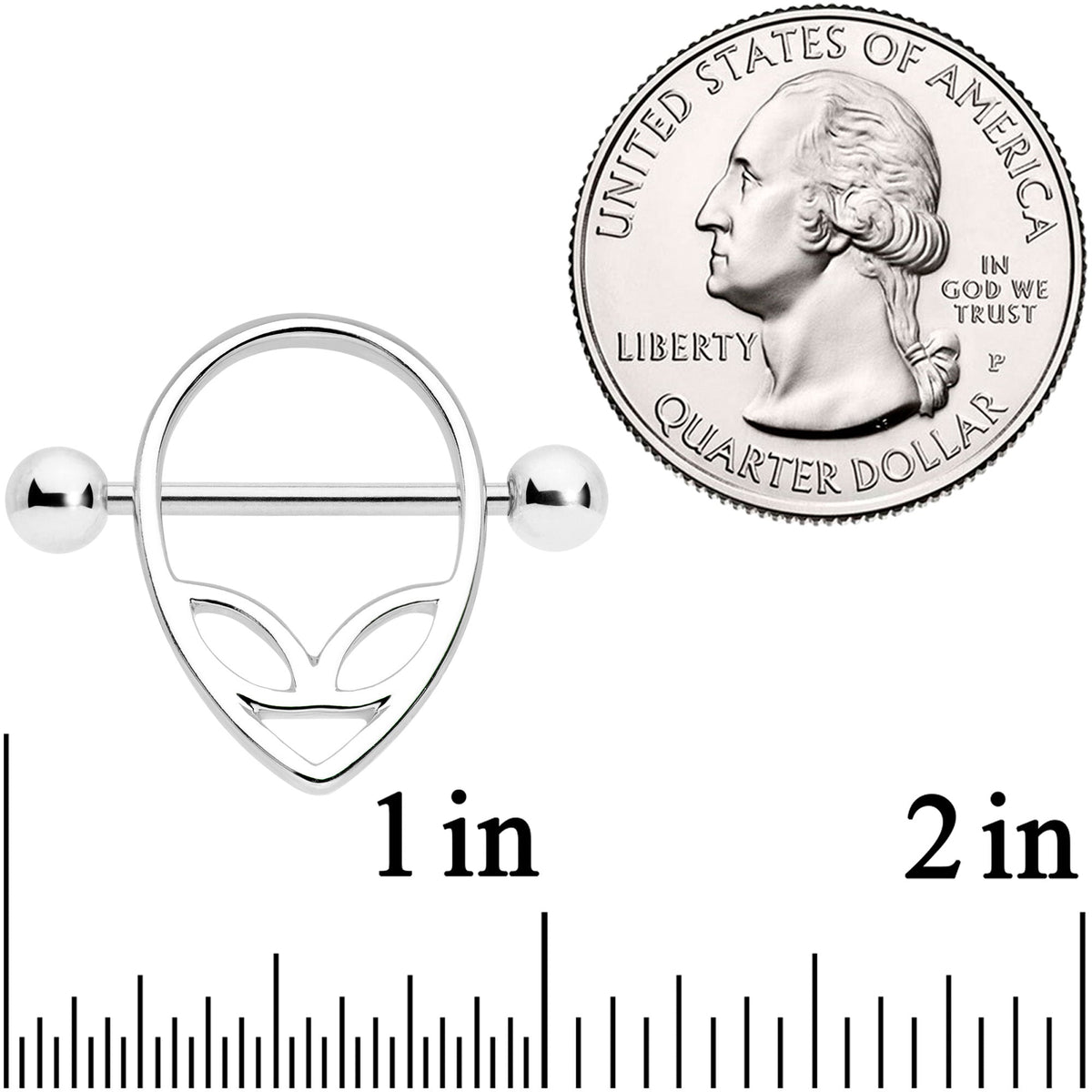 14G 9/16 UFO Alien Nipple Shield Set