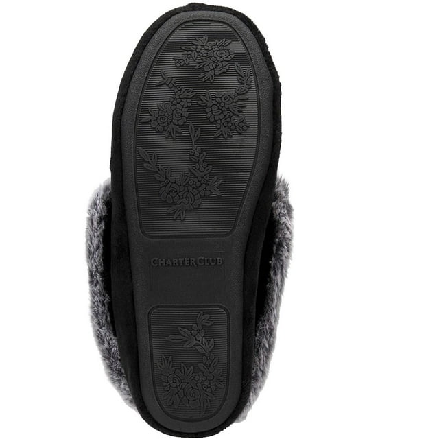 Charter Club Plush Faux-Fur Booties Slippers, Size S/5/6
