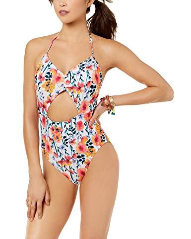 Hula Honey Juniors Such A Fleury Printed Cut Out Swimsuit, Sz Medi