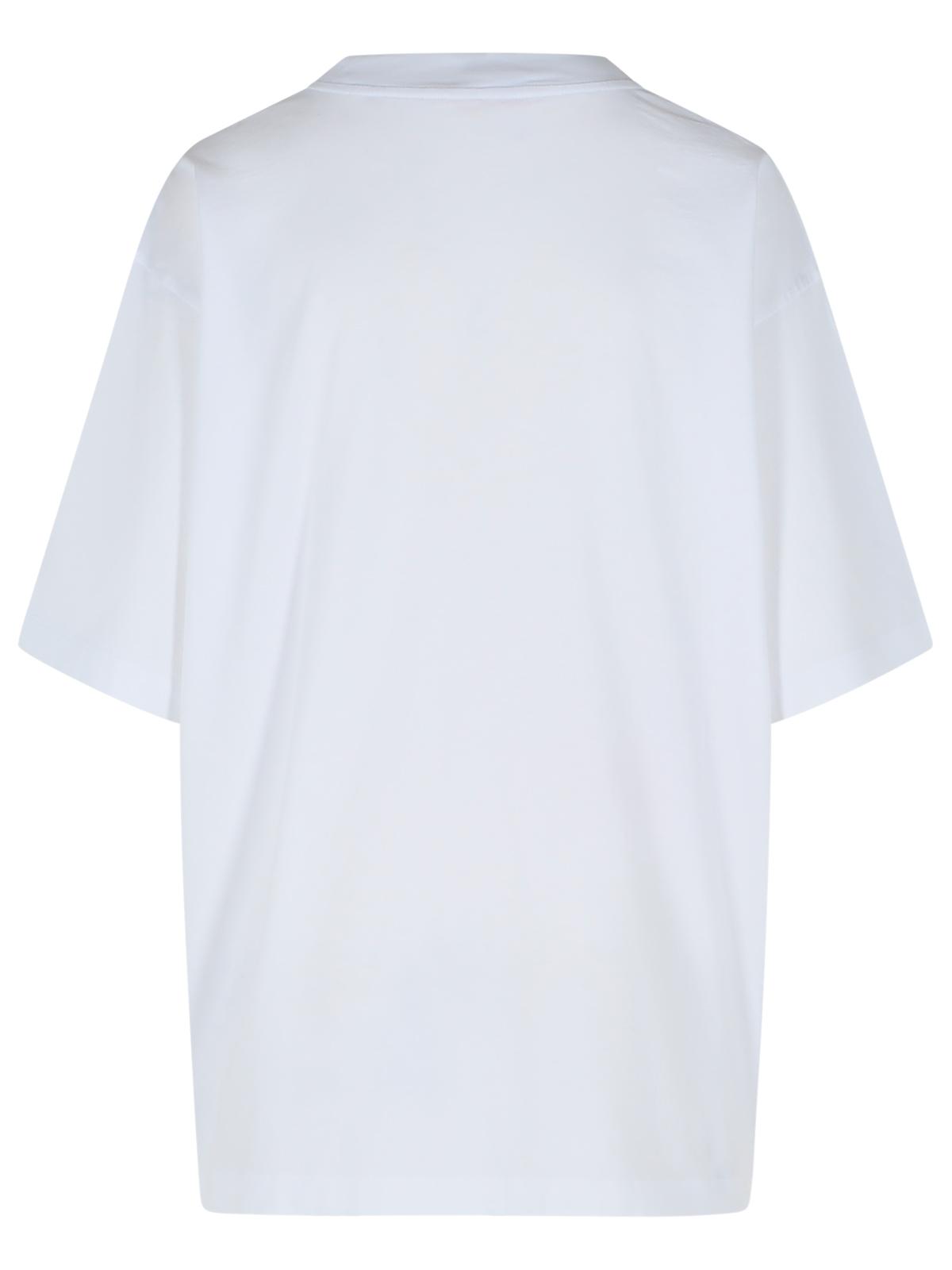 Marni White Cotton T-Shirt With Tulip Print Women