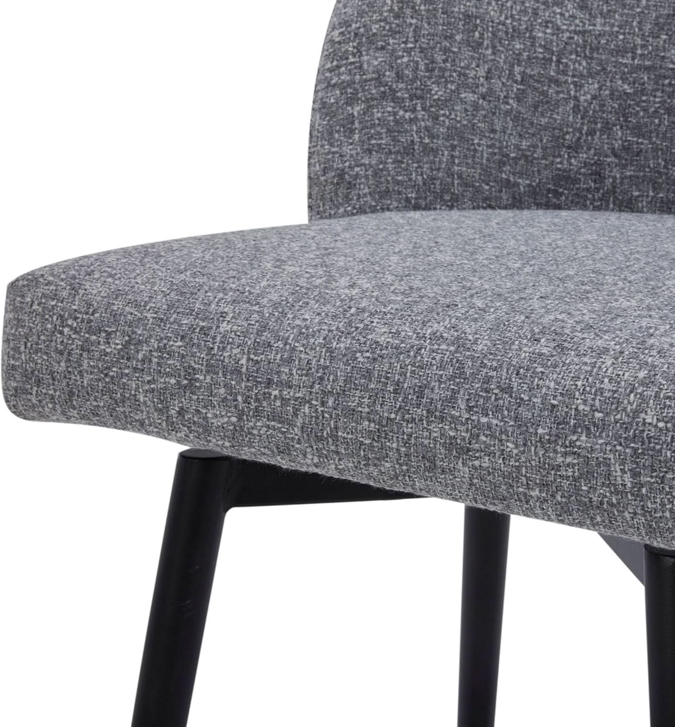 Set Of 3 Counter Height Bar Stools 360 Degree Swivel Grey