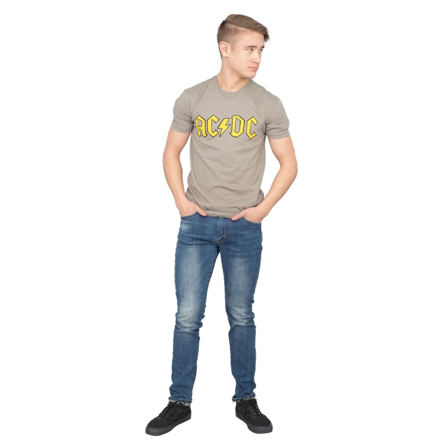 1990s Music TV Cartoon Dude Halloween Cosplay Costume Set AC/DC Shirt