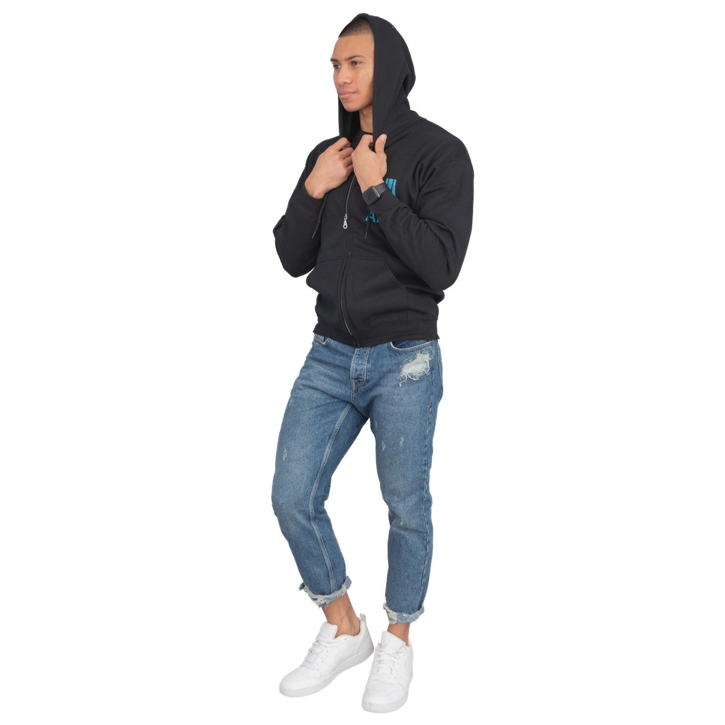 Atari Adult Unisex Back & Chest Square Logo Zip Up Hoodie