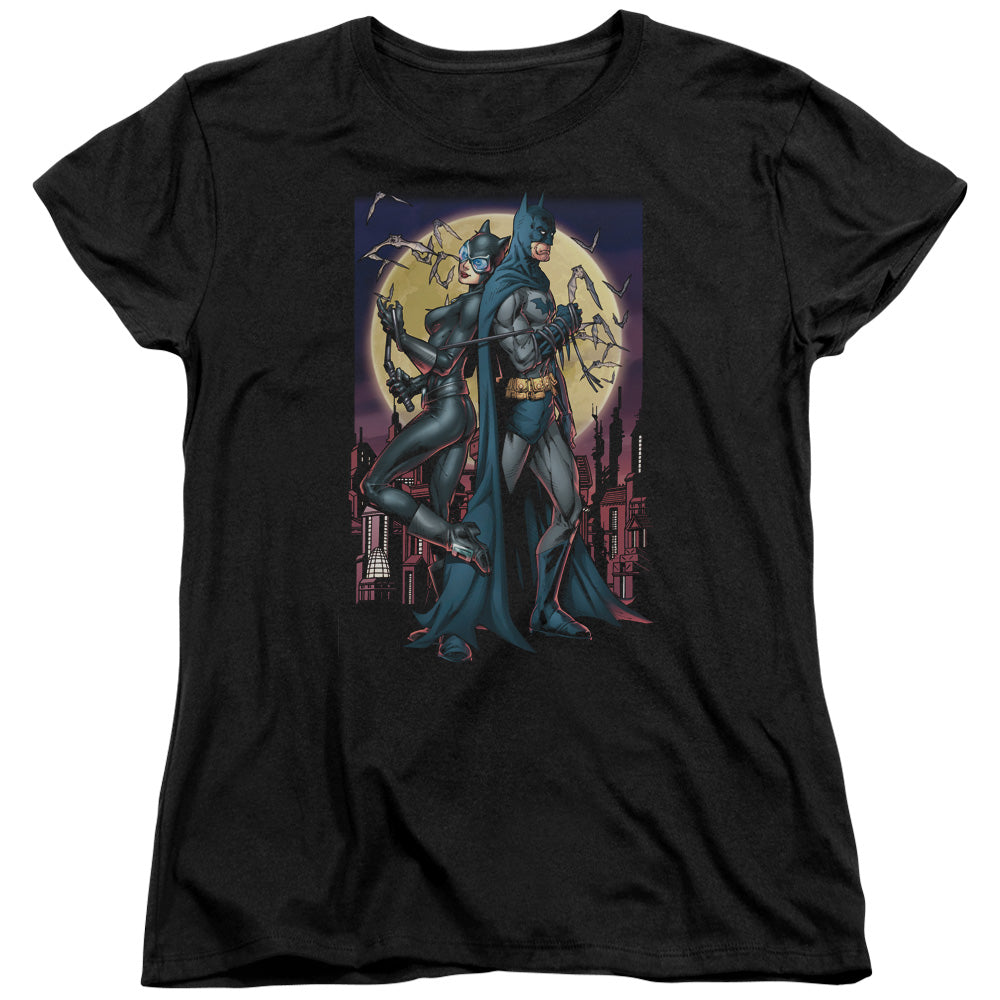 Batman Paint The Town Red Womens T Shirt Black Officially Licensed