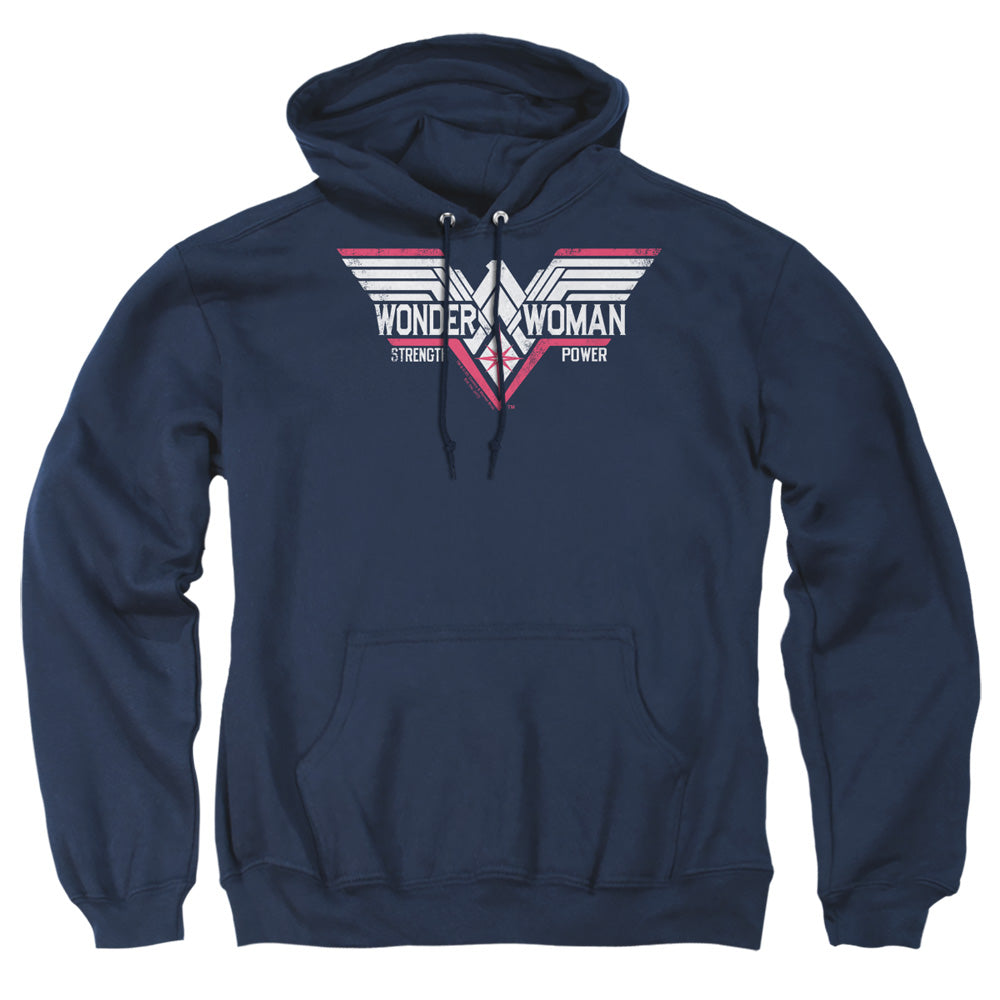 Batman V Superman Thunder Logo Mens Hoodie Navy Officially Licensed