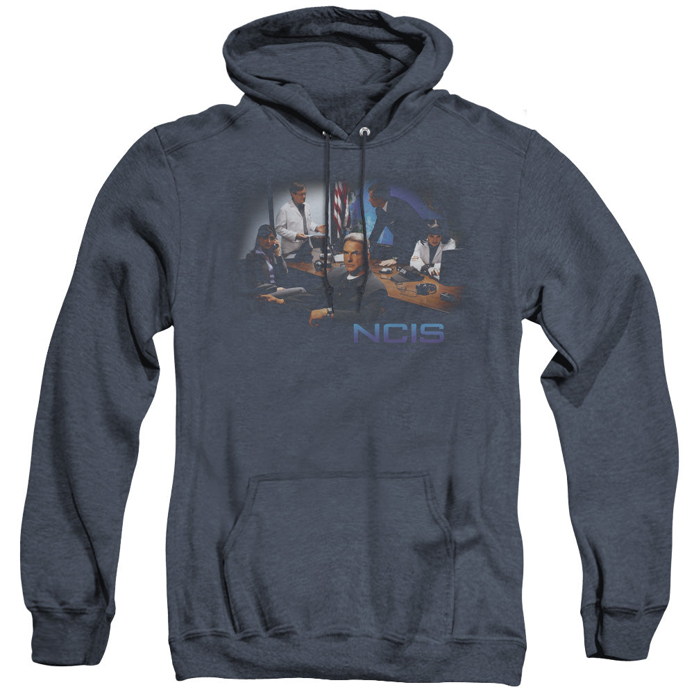 Ncis Original Cast Heather Mens Hoodie Navy Officially Licensed