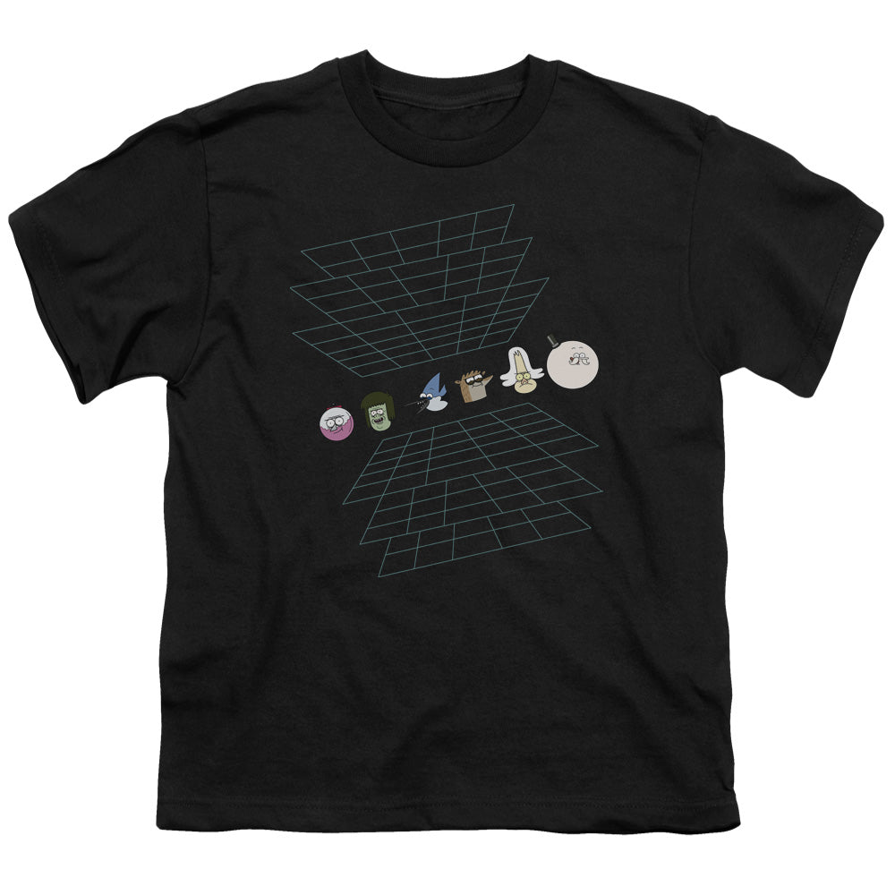 The Regular Show Regular Grid Kids Youth T Shirt Black Officially Licensed