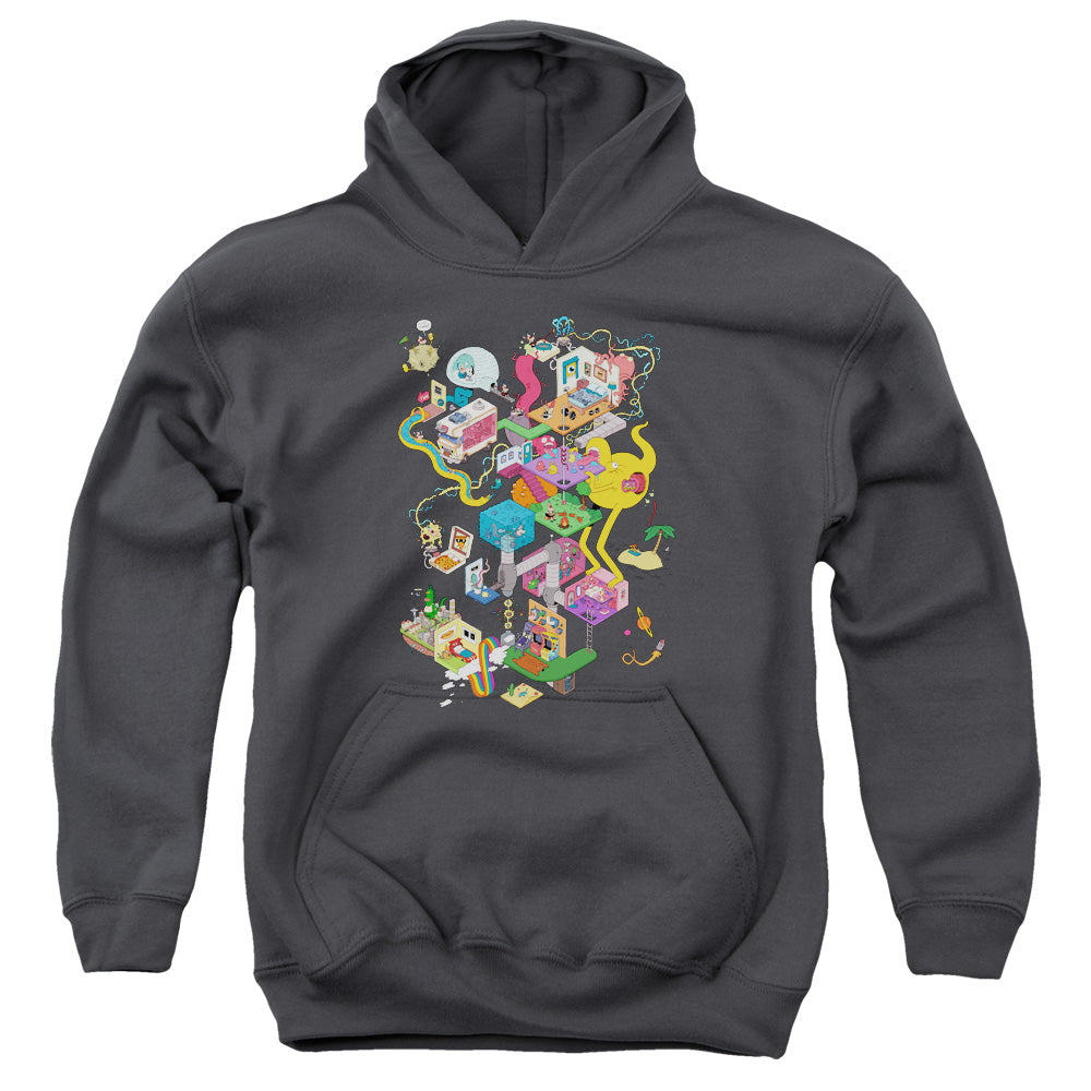 Uncle Grandpa Inside the Rv Kids Youth Hoodie Charcoal Officially Licensed
