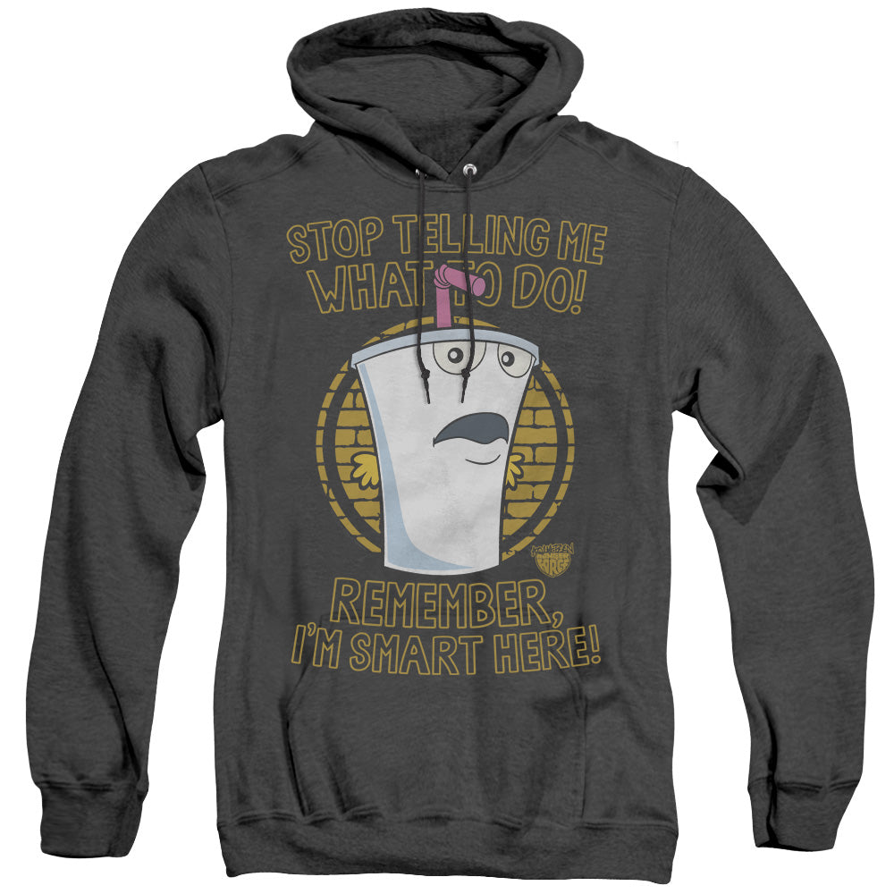 Aqua Teen Hunger Force Stop Heather Mens Hoodie Black Officially Licensed