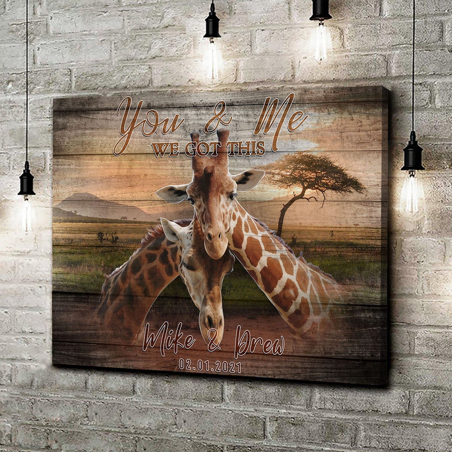 We Got This Couple Giraffe Sign