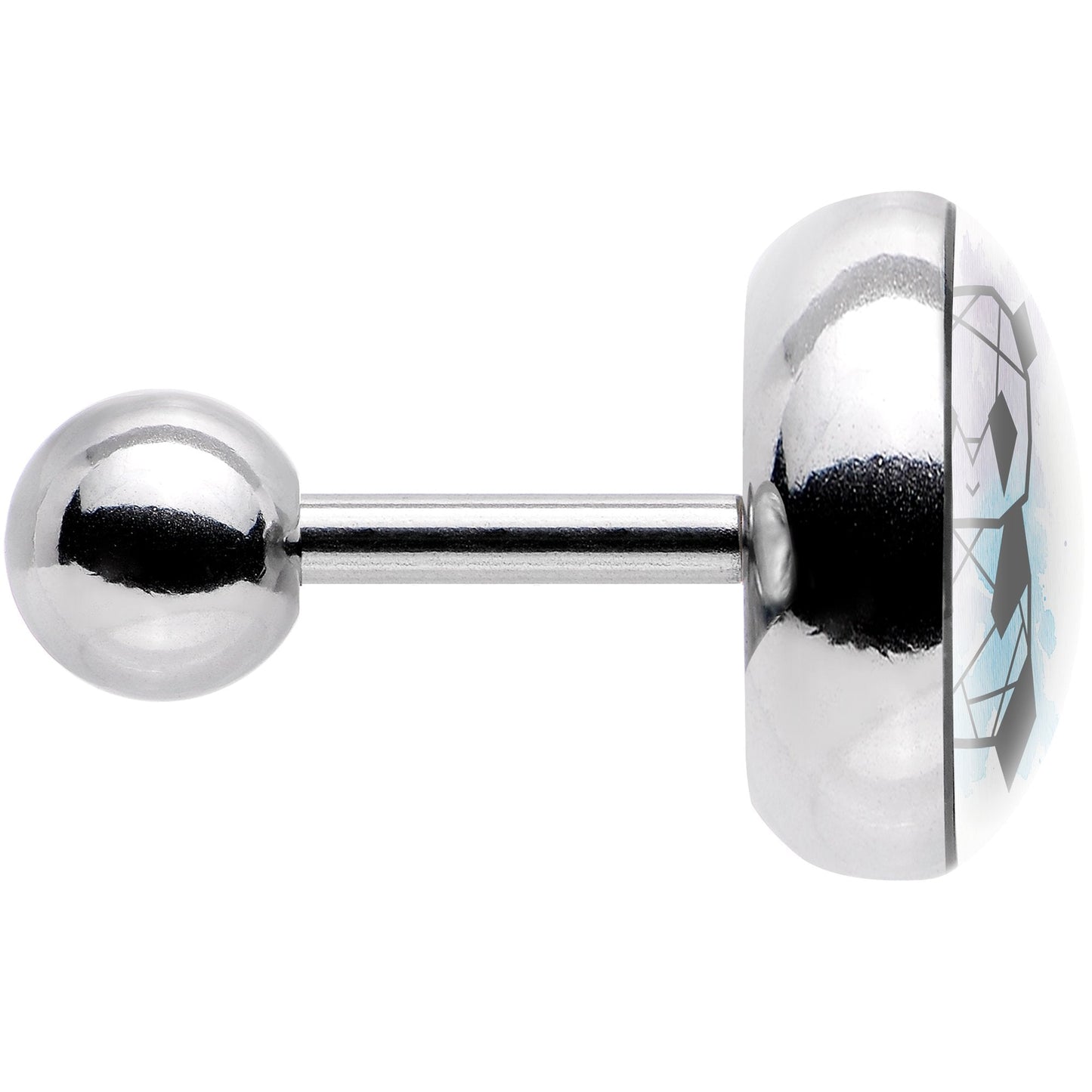 16G 1/4 Watercolor Geometric Panda Tragus Cartilage Earring