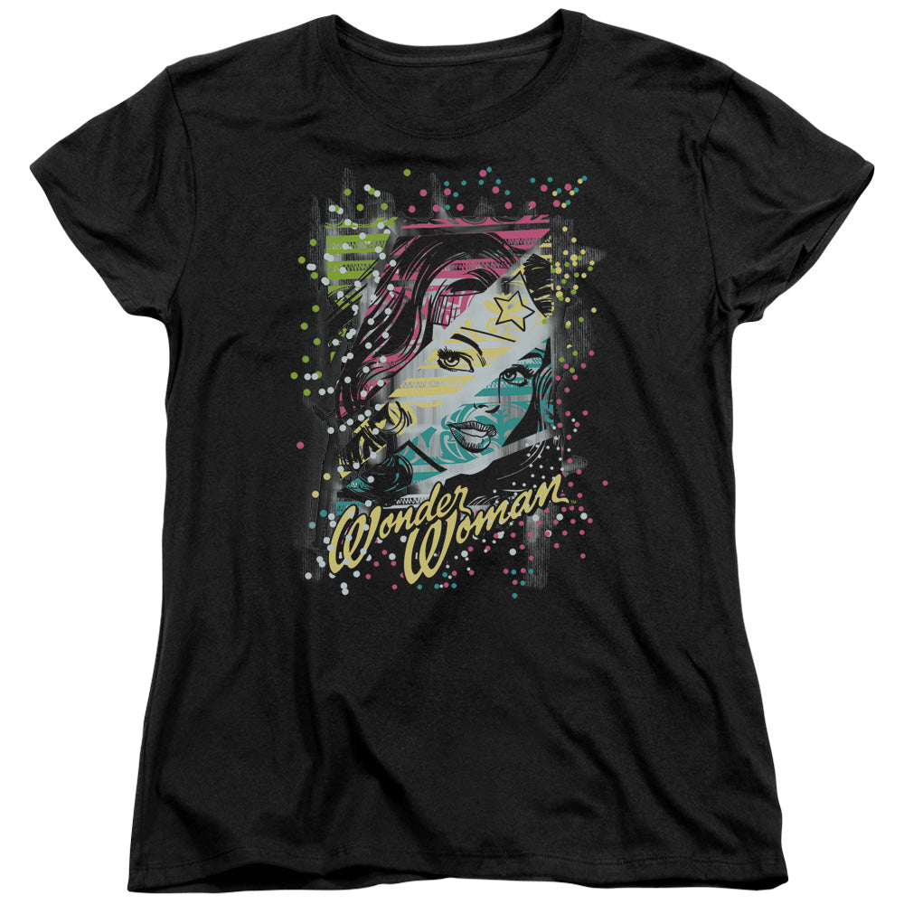 DC Comics Color Block Womens T Shirt Black Officially Licensed