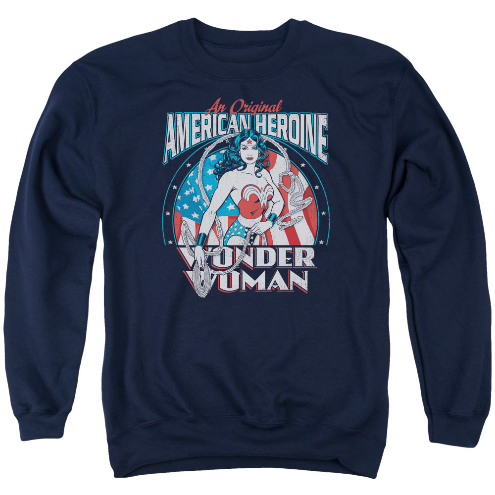 Dc American Heroine Mens Crewneck Sweatshirt Navy