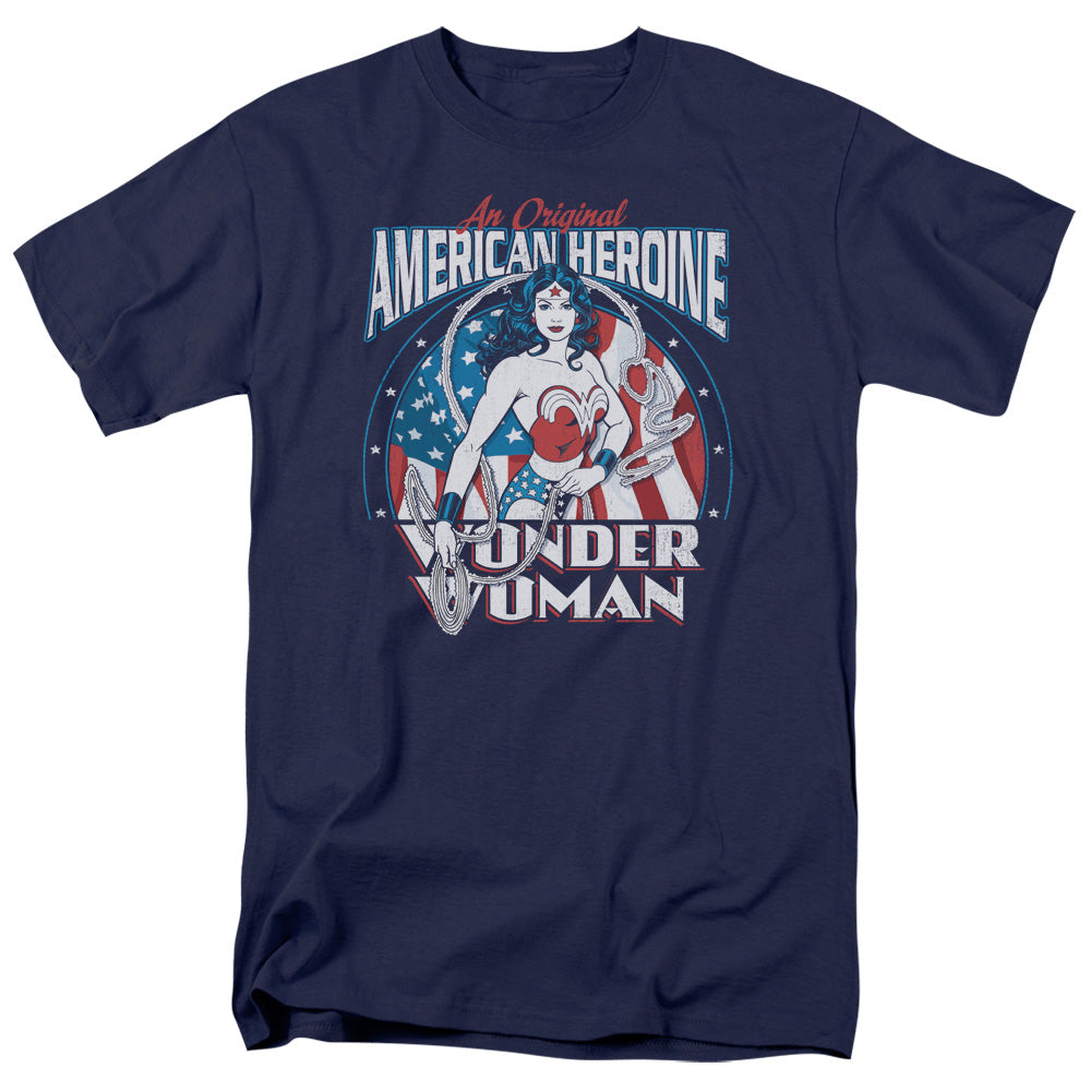Dc American Heroine Mens T Shirt Navy Officially Licensed