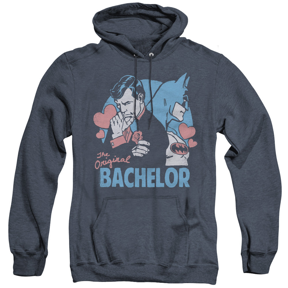 DC Comics Bachelor Heather Mens Hoodie Navy Blue Officially Licensed