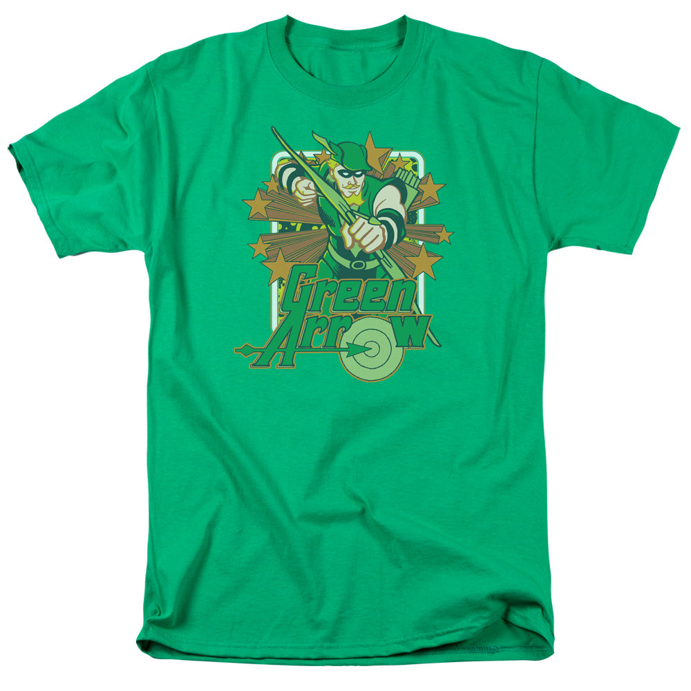 Dc Green Arrow Stars Mens T Shirt Kelly Green Officially Licensed