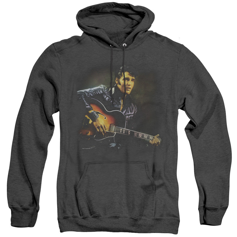 Elvis Presley 1968 Mens Heather Hoodie Black Officially Licensed