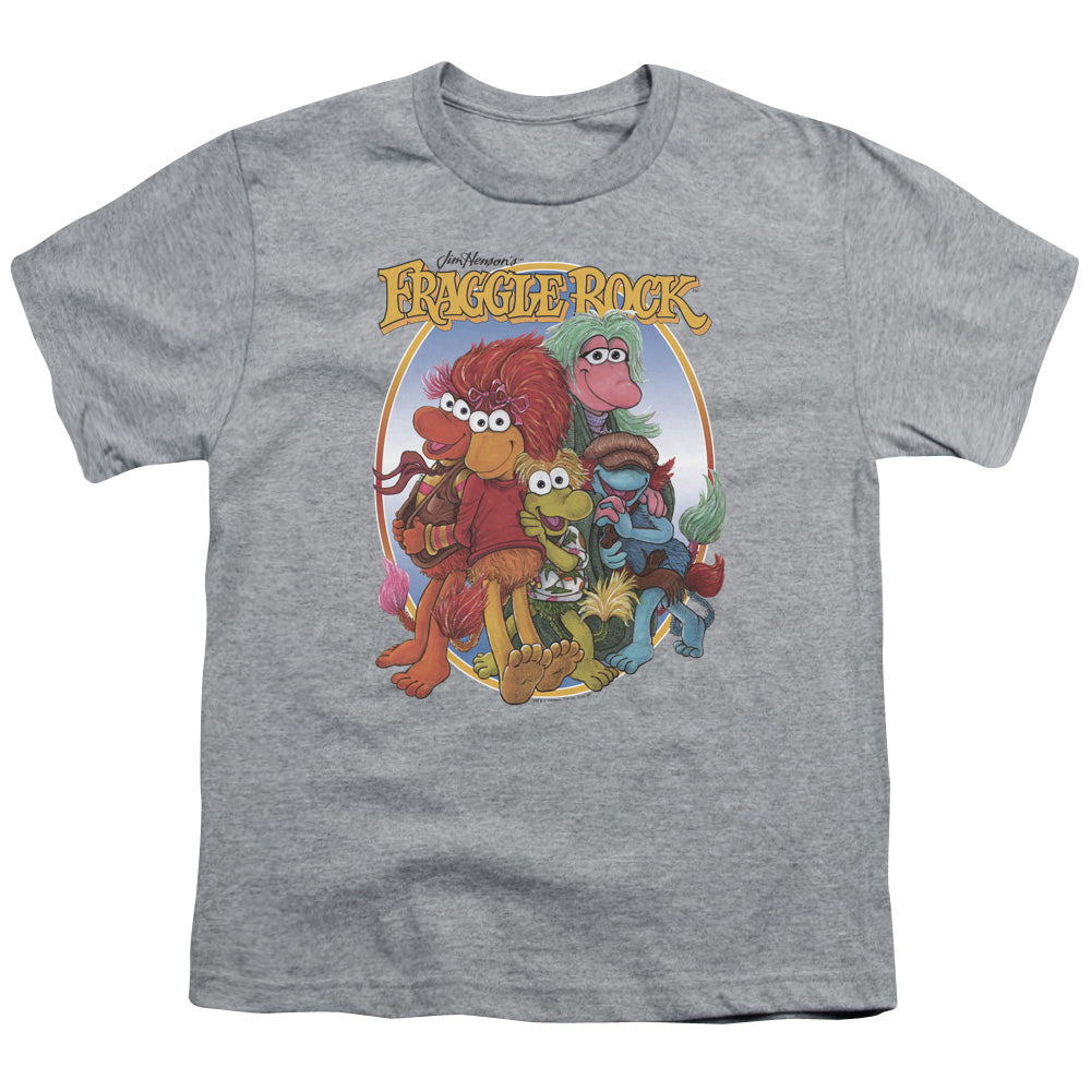Fraggle Rock Group Hug Kids Youth T Shirt Athletic Heather