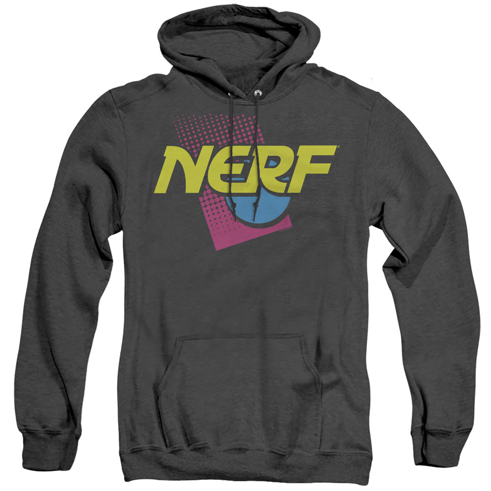 Nerf 90S Logo Mens Heather Hoodie Black Officially Licensed