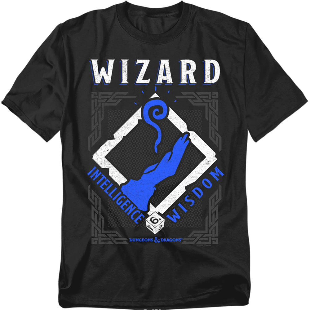 Dungeons And Dragons Wizard Mens T Shirt Black Officially Licensed