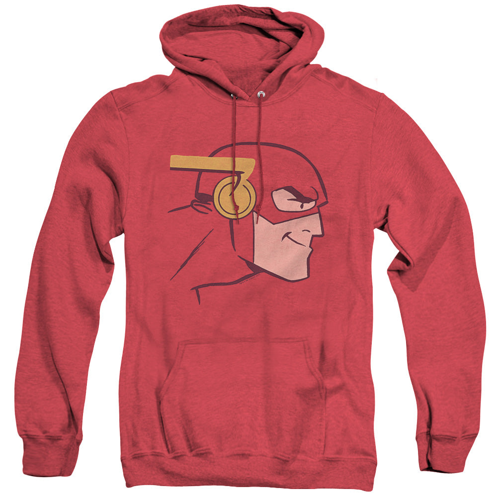 Justice League Cooke Head Heather Mens Hoodie Red Officially Licensed