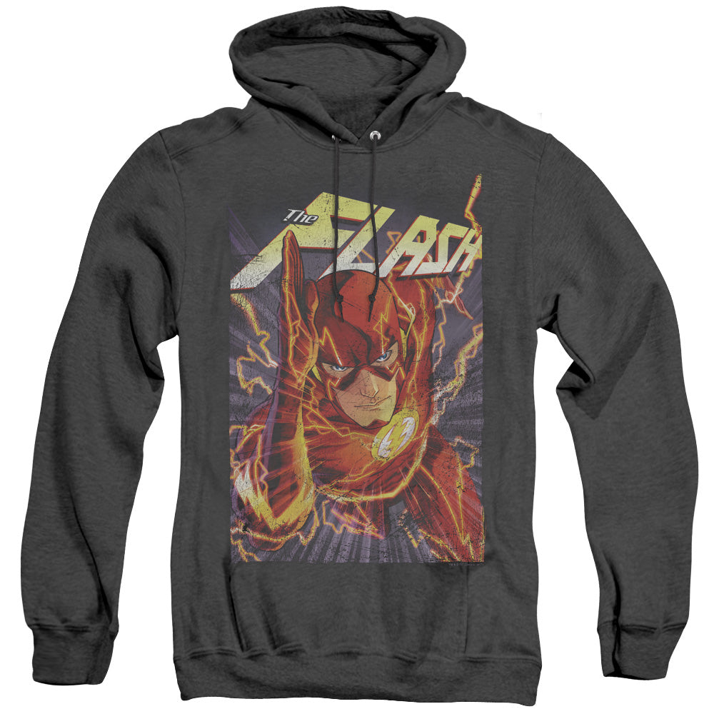 Justice League Flash One Heather Mens Hoodie Black Officially Licensed