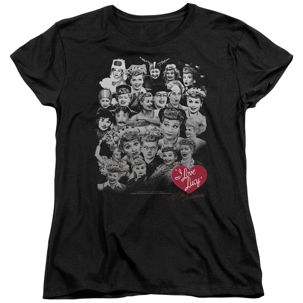 I Love Lucy 60 Years of Fun Womens T Shirt Black Officially Licensed