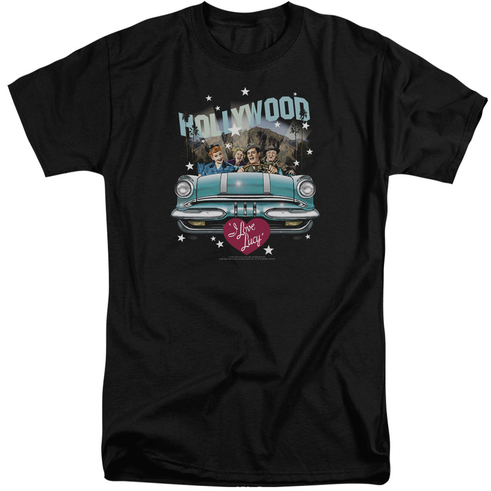 I Love Lucy Hollywood Road Trip Mens Tall T Shirt Black Officially Licensed