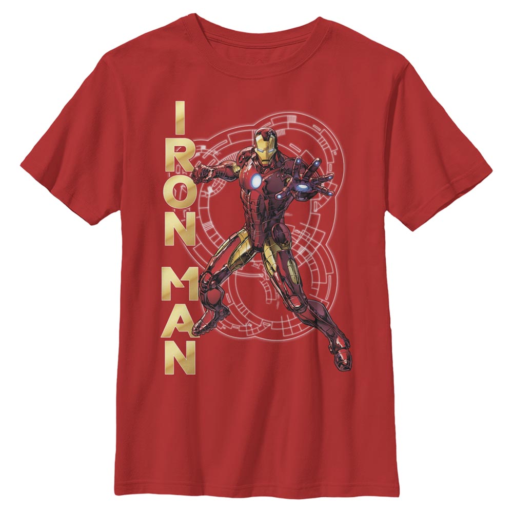 Marvel Iron Man Technology Boys Kids T Shirt