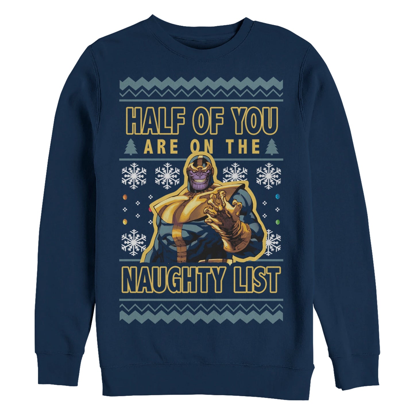 Marvel Thanos Ugly Sweater Mens Sweatshirt