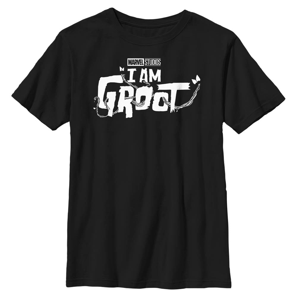 Marvel Groot White Logo Boys Kids T Shirt