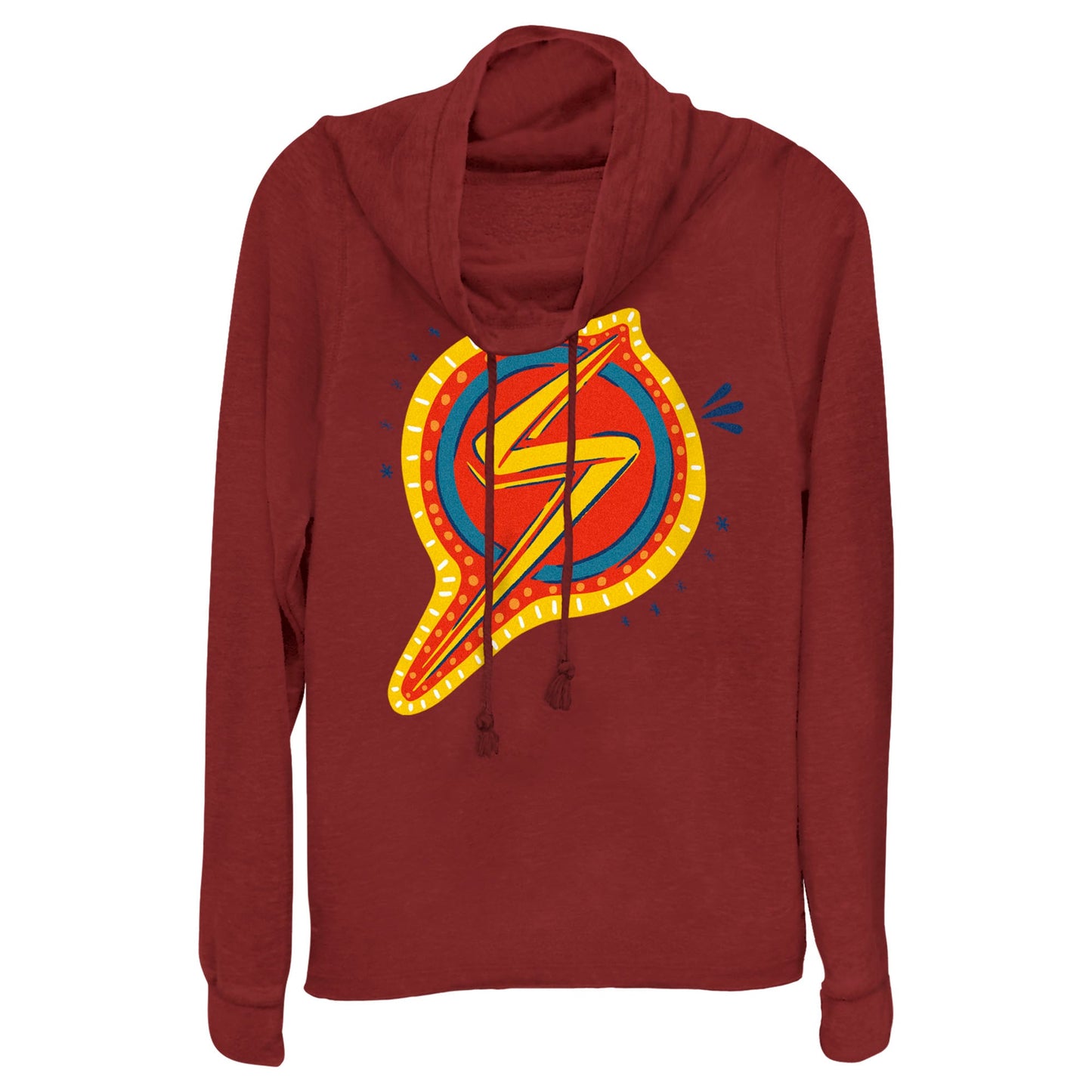 Marvel Decorative Symbol Junior's Cowl Neck